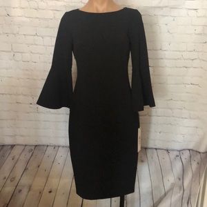 Calvin Klein black bell sleeve dress Size 2